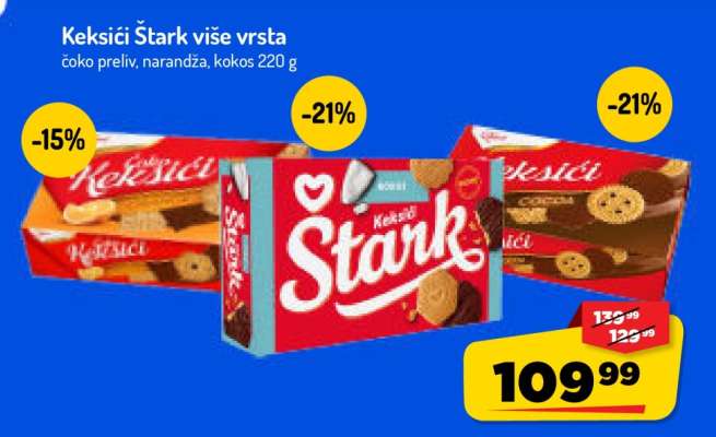 Keksići Štark više vrsta