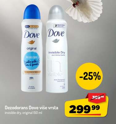 Dezodorans Dove više vrsta