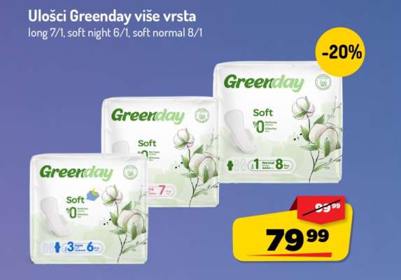 Ulošci Greenday više vrsta