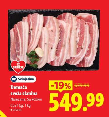 Domaća sveža slanina