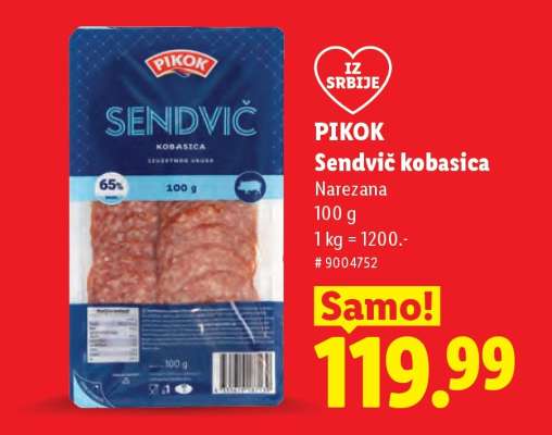 Pikok Sendvič kobasica