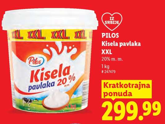 Pilos Kisela pavlaka XXL