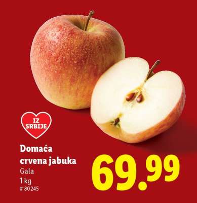 Domaća crvena jabuka
