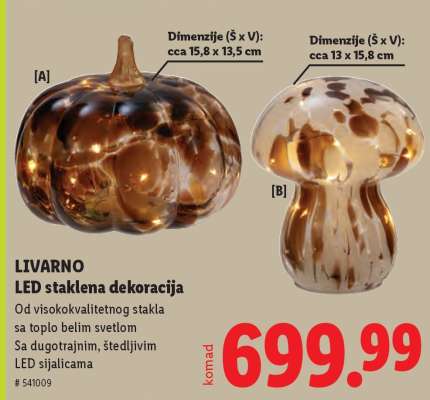 LIVARNO LED staklena dekoracija