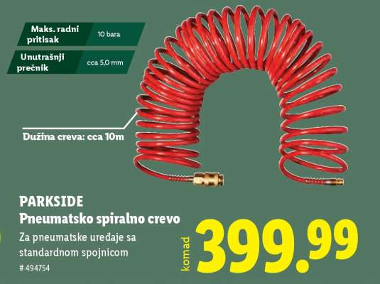 PARKSIDE Pneumatsko spiralno crevo