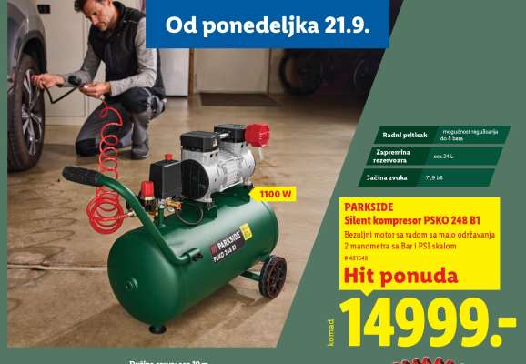 PARKSIDE Silent kompresor PSKO 248 B1