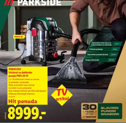 PARKSIDE Usisivač za dubinsko pranje PWS 20 F5