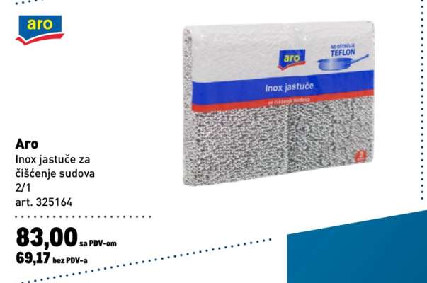 Aro Inox jastuče za čišćenje sudova 2/1