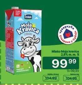 Mleko Moja kravica 2,8% m.m. 1l