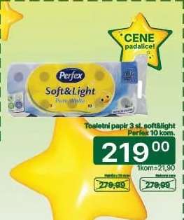 Toaletni papir 3 sl. soft&light Perfex 10 kom.