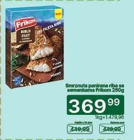 Smrznuta panirana riba sa semenkama Frikom 250g