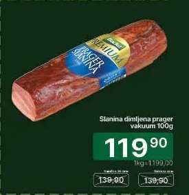 Slanina dimljena prager vakuum 100g
