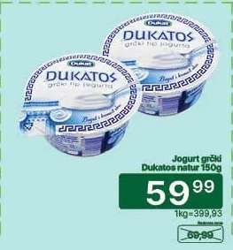 Jogurt grčki Dukatos natur 150g