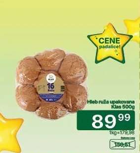Hleb ruža upakovana Klas 500g