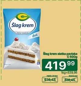 Šlag krem slatka pavlaka
