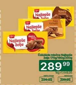 Čokolada mlečna Najlepše želje