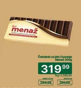 Čokolada za jelo i kuvanje Menaž 200g