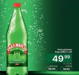 Voda gazirana Knjaz miloš 1,25l