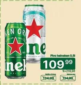 Pivo Heineken 0,5l