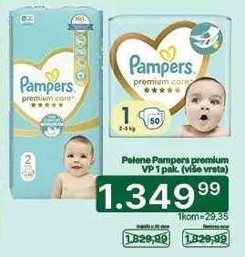 Pelene Pampers premium VP 1 pak. (više vrsta)