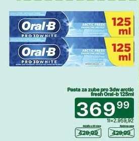 Pasta za zube pro 3dw arctic fresh Oral-B 125ml