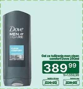 Gel za tuširanje Men Clean comfort Dove , 250ml