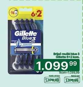 Brijač muški blue 3 Gillette 6+2 kom.