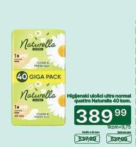 Higijenski ulošci ultra normal quattro Naturella 40 kom.