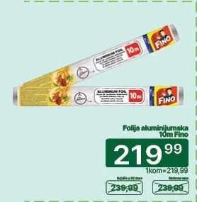 Folija aluminijumska 10m Fino