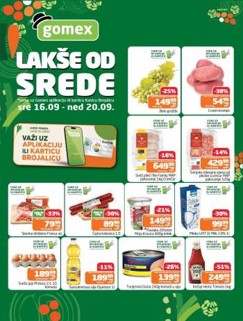 Gomex katalog - 16.09.2026 - 20.09.2026.