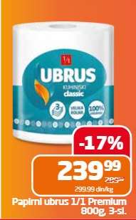 Papirni ubrus 1/1 Premium