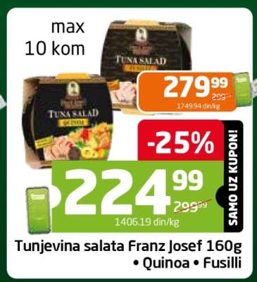 Tunjevina salata Franz Josef 160g