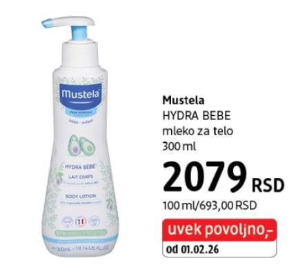 Mustela HYDRA BEBE mleko za telo