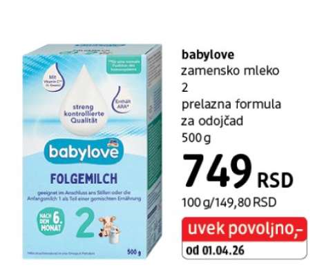 babylove zamensko mleko 2
