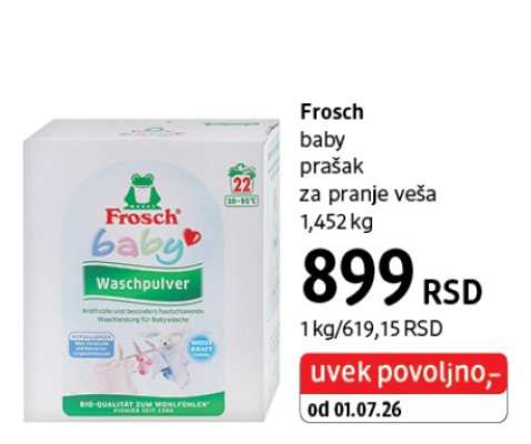 Frosch baby prašak za pranje veša