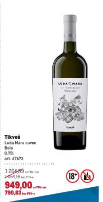 Tikveš Luda Mara cuvee Belo