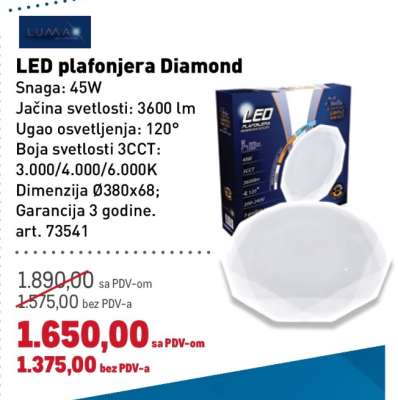 LED plafonjera Diamond