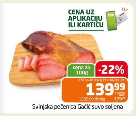 Svinjska pečenica Gačic suvo soljena