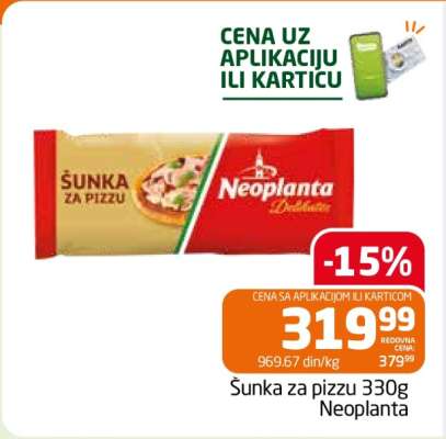 Šunka za pizzu 330g Neoplanta