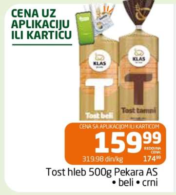 Tost hleb 500g Pekara AS