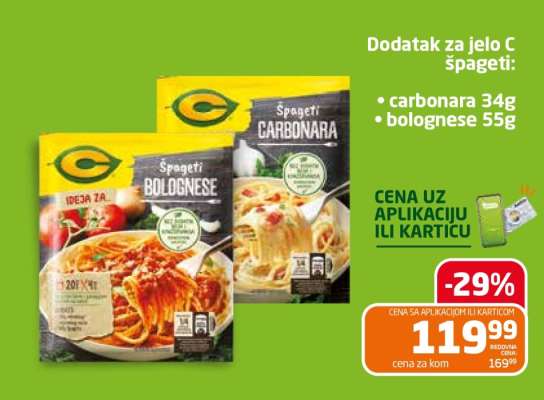 Dodatak za jelo C Špageti