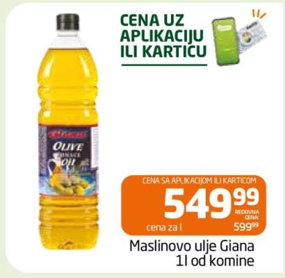 Maslinovo ulje Giana 1l od komine