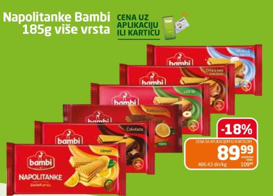 Napolitanke Bambi 185g