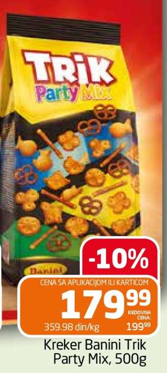 Kreker Banini Trik Party Mix, 500g