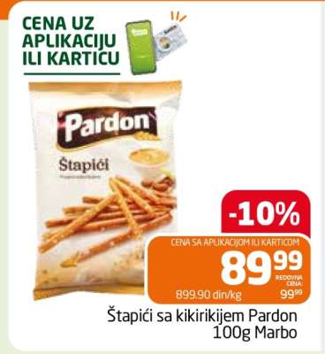 Štapići sa kikirikijem Pardon 100g Marbo