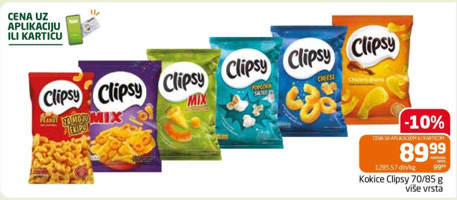 Kokice Clipsy 70/85 g više vrsta