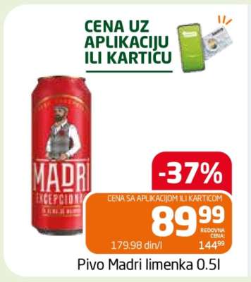 Pivo Madri limenka 0.5l