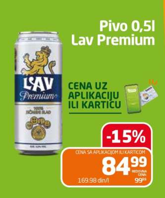 Pivo 0,5l Lav Premium