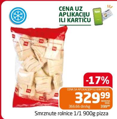 Smrznute rolnice 1/1 900g pizza
