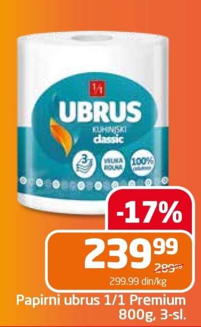 Papirni ubrus 1/1 Premium